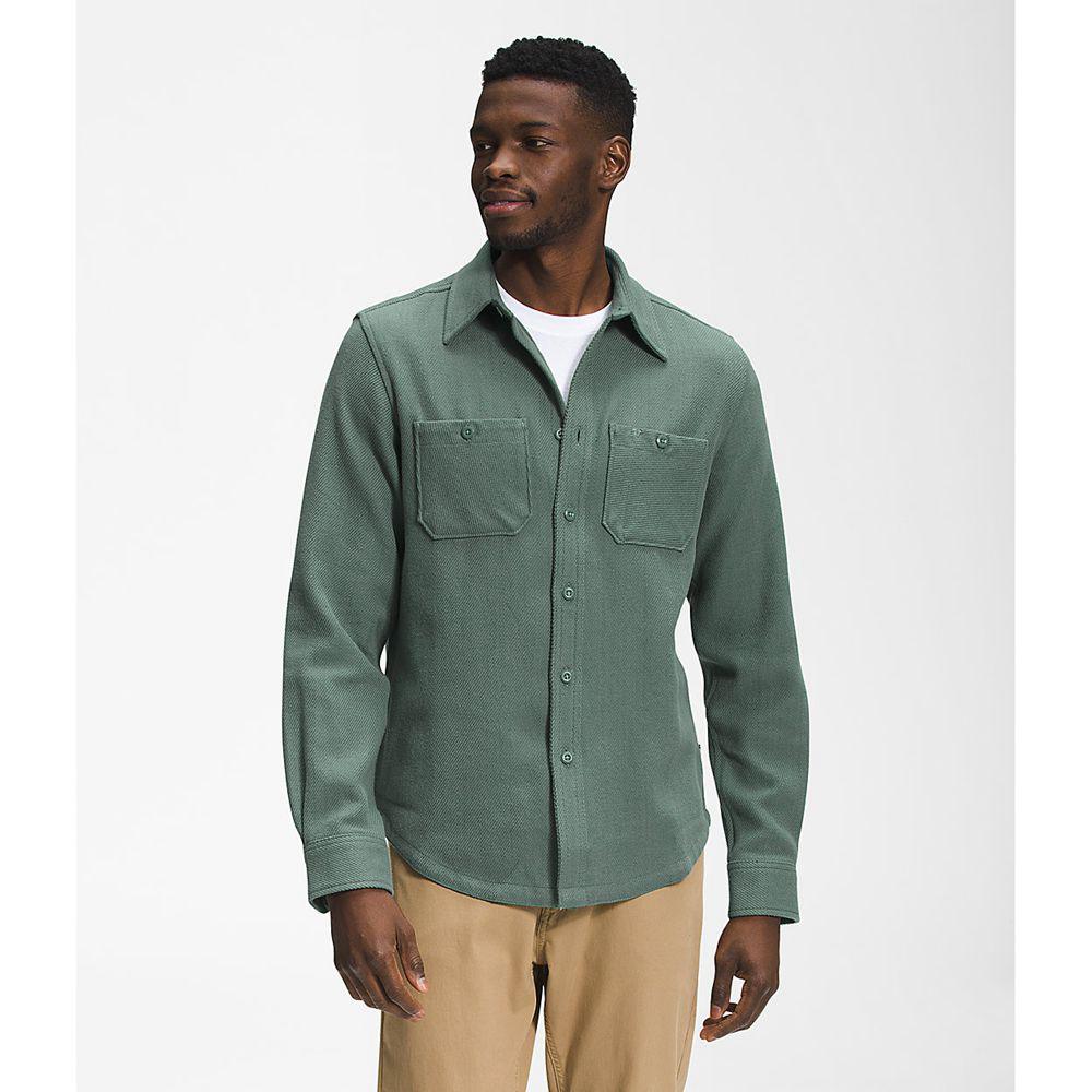 The North Face Valley Twill Flannel Ανδρικα Πουκάμισα - Πρασινο (GTBM95083)